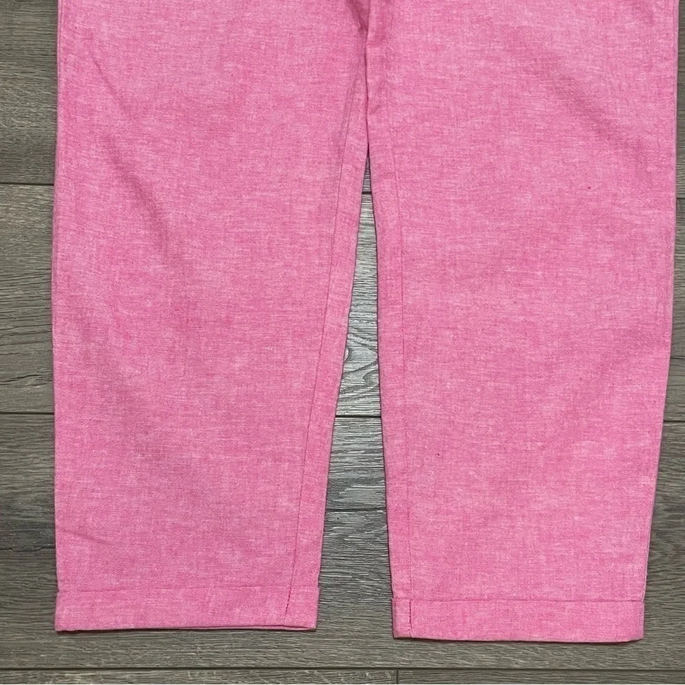 J. Crew Women's Linen Cotton Drawstring Pants Pink Sz 10 NWT Style AL464.
